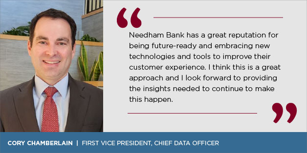 Cory Chamberlain joins Needham Bank as First Vice President, Chief Data ...