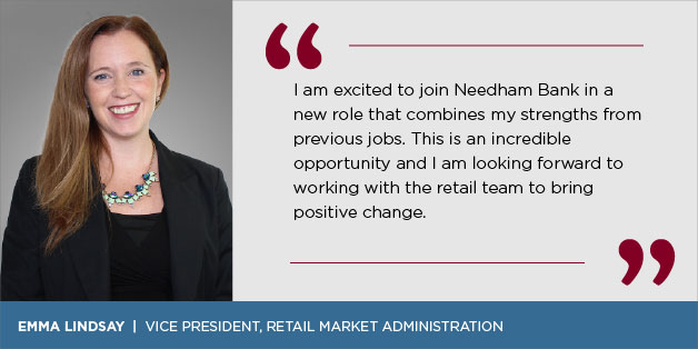 Emma Lindsay joins Needham Bank as Vice President Retail Market ...